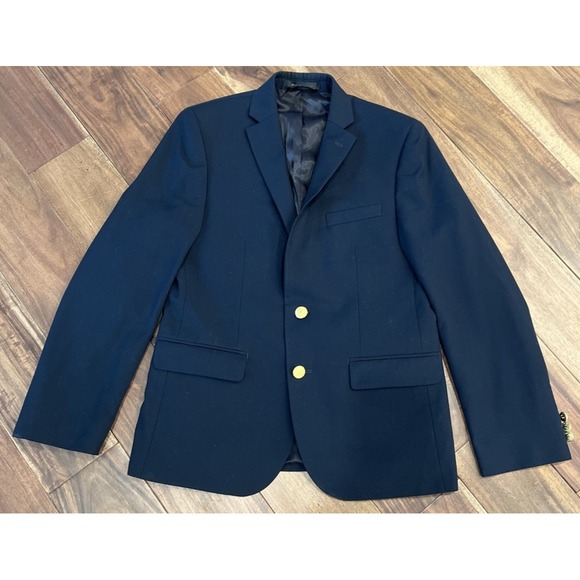 Lauren Ralph Lauren Other - Ralph Lauren Boys Navy Blue Blazer Jacket Size 16R Gold Button Formal School EUC